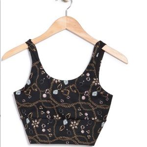 X BY GOTTEX Silhouette Bralette in CHAIN; Size Small NWT